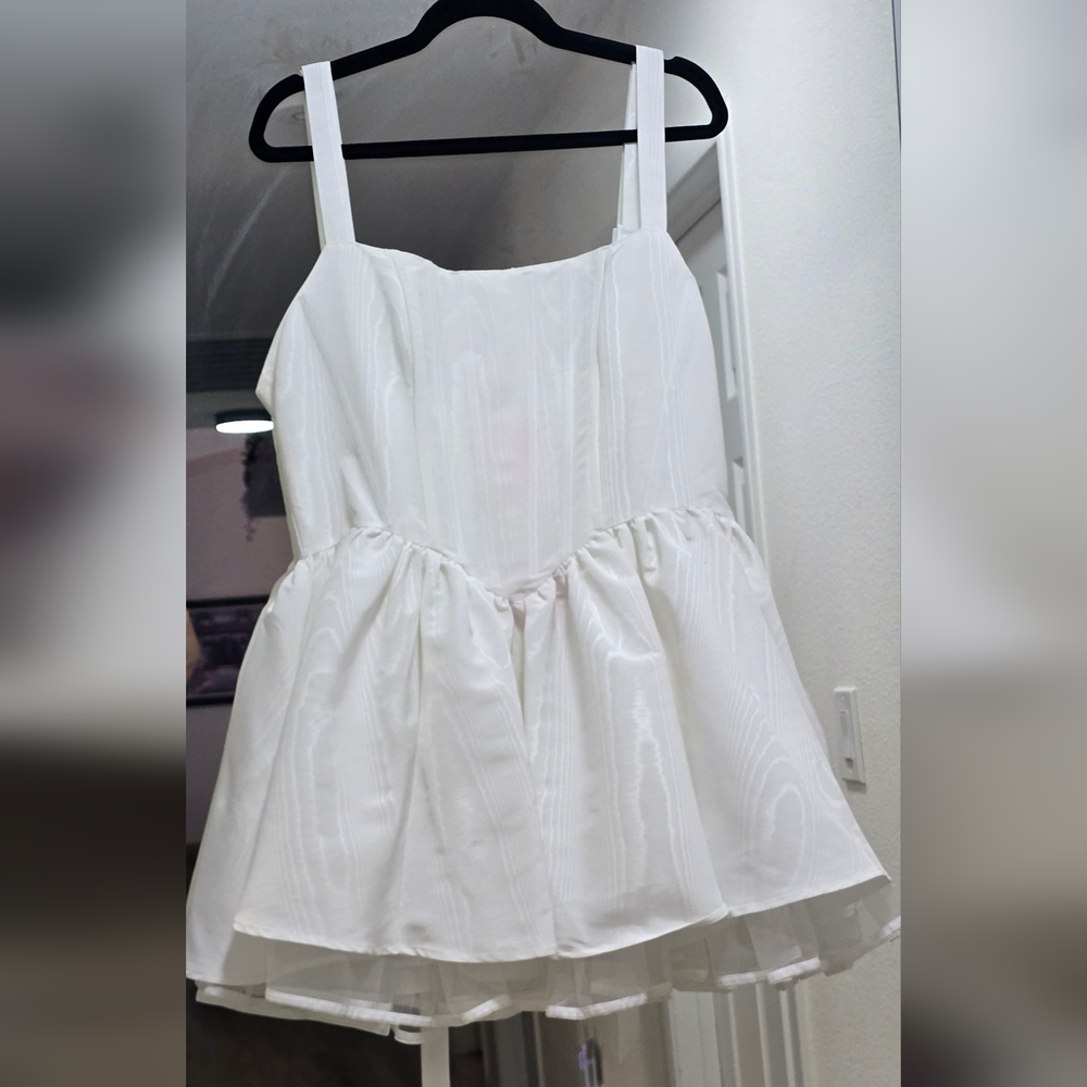 Sugar Thrillz White Ruffled Mini Dress